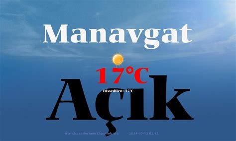 Manavgat ta 15 günlük hava durumu